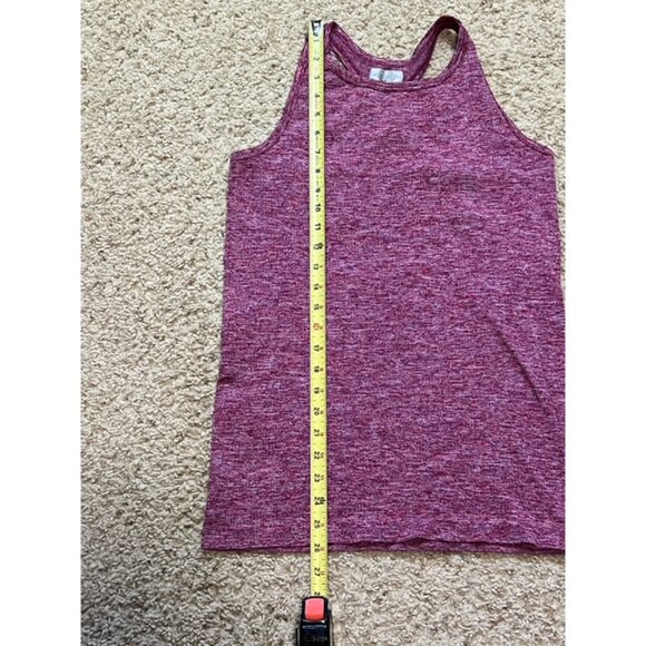 Athleta Women Spacedye Purple Pink Racerback Tank Top Size Large L EUC - Picture 3 of 5